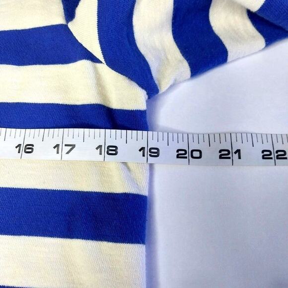 J Crew Striped T-Shirt Dress Size Medium Blue Casual Preppy Cotton - Picture 7 of 12